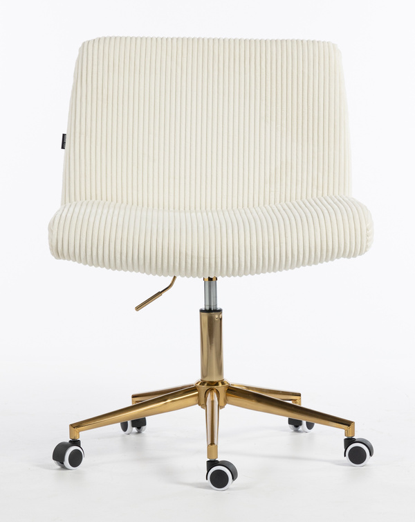 HOKER HR150K BIAŁY SZTRUKS ZŁOTA PODSTAWA