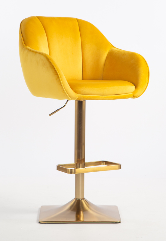 HOKER HR2055KW ŻÓŁTY WELUR ZŁOTA PODSTAWA