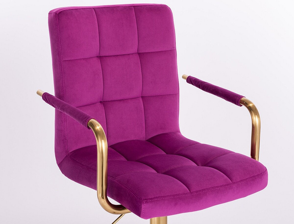 HOKER HR1015PCROSS FUKSJA WELUR ZŁOTA PODSTAWA