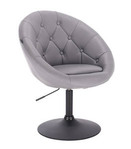 FOTEL HR8516N SZARY CZARNA PODSTAWA