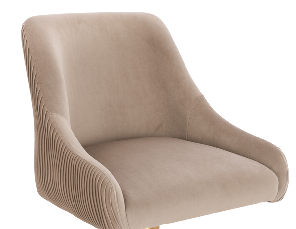 FOTEL HR920CROSS LATTE WELUR CHROMOWANA PODSTAWA