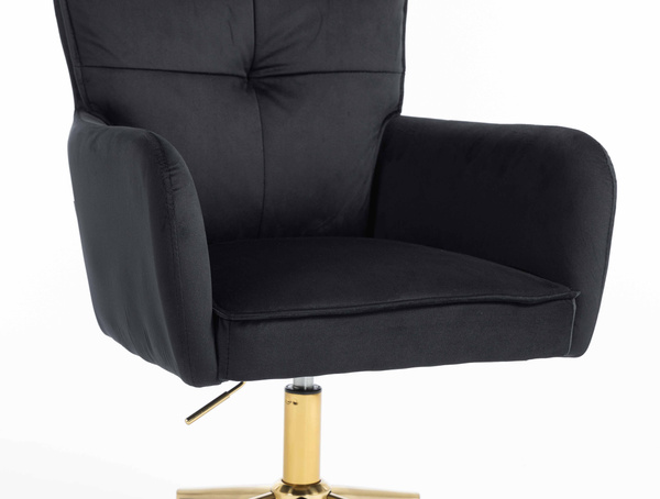 HOKER HR250K CZARNY WELUR  ZŁOTA PODSTAWA