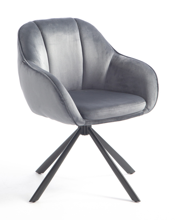 HOKER HR2055 GRAFITOWY WELUR CZARNY PAJĄK