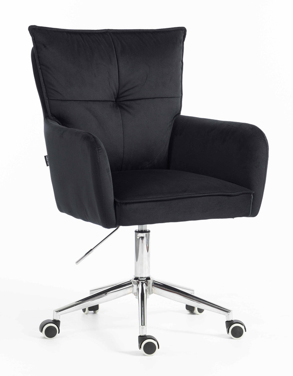 HOKER HR250K CZARNY WELUR  CHROMOWANA PODSTAWA