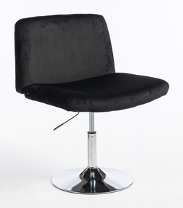 HOKER HR150N CZARNY WELUR CHROMOWANA PODSTAWA