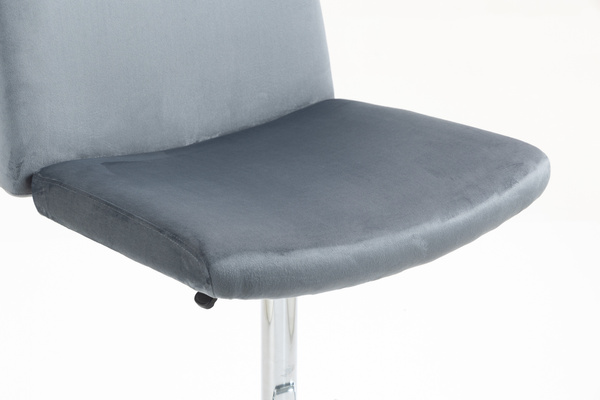 HOKER HR150W GRAFITOWY WELUR CHROMOWANA PODSTAWA