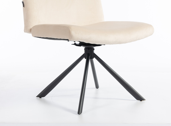 HOKER HR150 PAJĄK KREMOWY WELUR CZARNA PODSTAWA