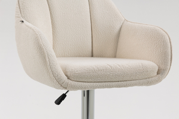 HOKER HR2055W KREMOWY BARANEK CHROMOWANA PODSTAWA