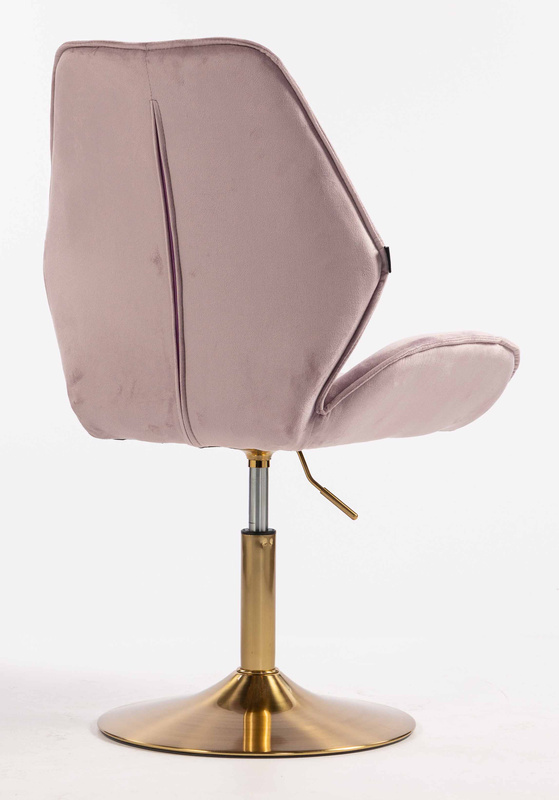 FOTEL HR350N WRZOSOWY WELUR ZŁOTA PODSTAWA