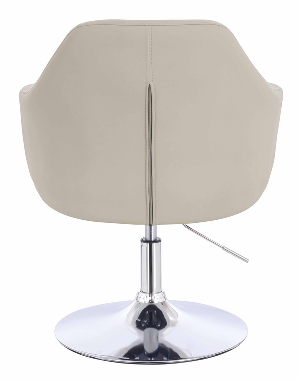 HOKER HR831N ECRU EKOSKÓRA PREMIUM SOFT CHROMOWANA PODSTAWA