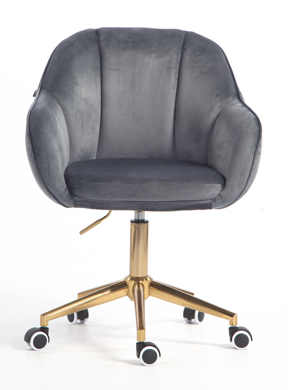 HOKER HR2055K GRAFITOWY WELUR ZŁOTA PODSTAWA