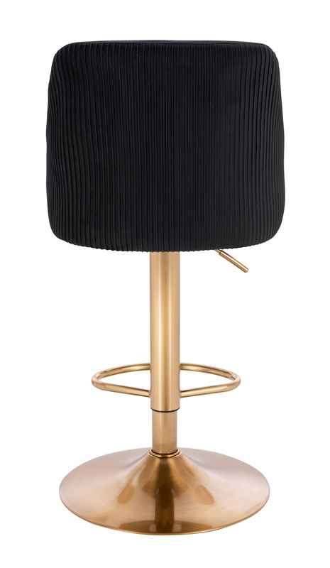 FOTEL HR920W CZARNY WELUR ZŁOTA PODSTAWA