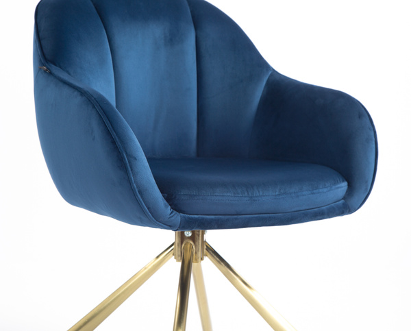 HOKER HR2055 CIEMNE MORZE WELUR ZŁOTY PAJĄK