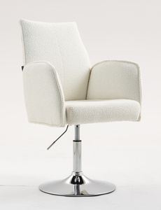 FOTEL HR280N KREMOWY BARANEK CHROMOWANA PODSTAWA