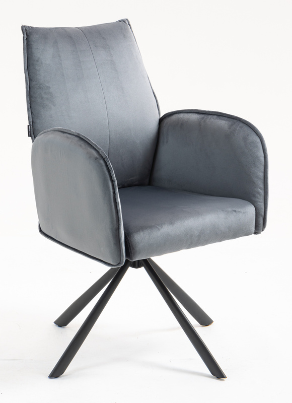 HOKER HR280 GRAFITOWY WELUR CZARNY PAJĄK