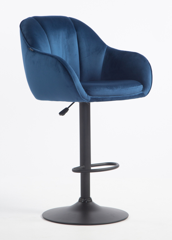 HOKER HR2055W CIEMNE MORZE WELUR CZARNA PODSTAWA