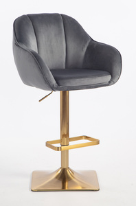 HOKER HR2055KW GRAFITOWY WELUR ZŁOTA PODSTAWA