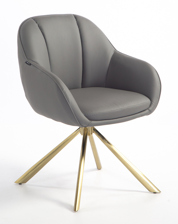 FOTEL HR2055 SZARY CZARNY PAJĄK