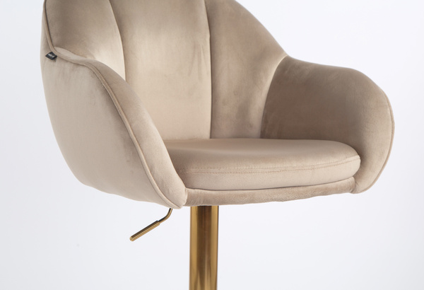 HOKER HR2055W LATTE WELUR ZŁOTA PODSTAWA