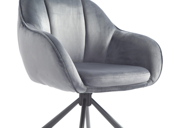 HOKER HR2055 GRAFITOWY WELUR CZARNY PAJĄK