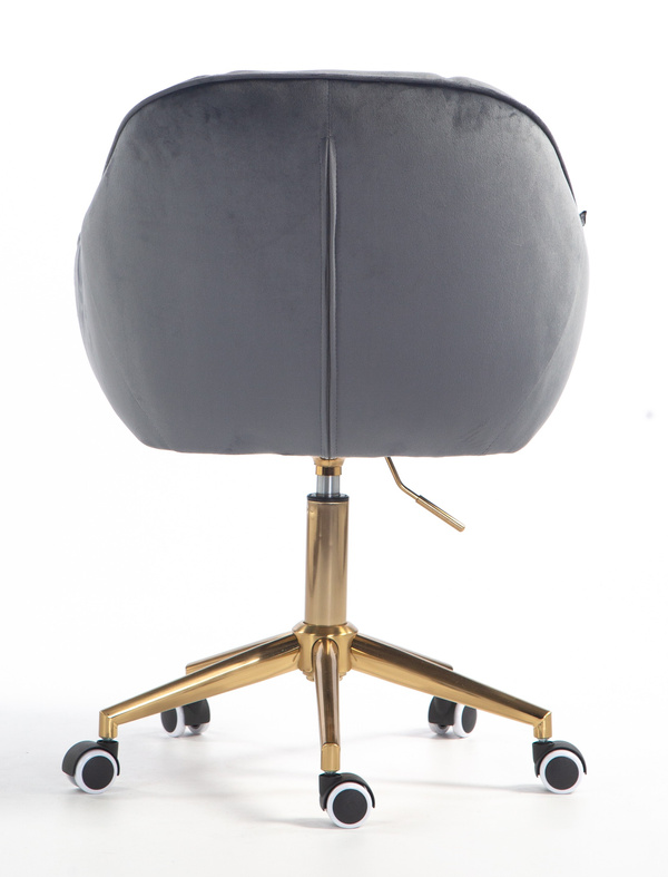 HOKER HR2055K GRAFITOWY WELUR ZŁOTA PODSTAWA