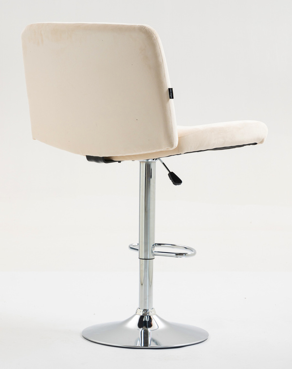 HOKER HR150W KREMOWY WELUR CHROMOWANA PODSTAWA