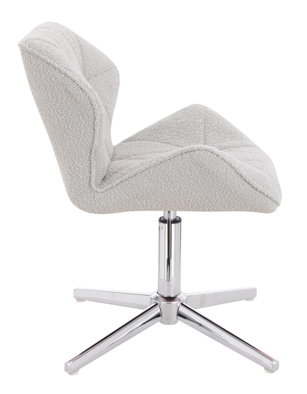 FOTEL HR111CROSS SZARY BARANEK CHROMOWANA PODSTAWA