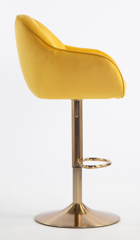 HOKER HR2055W ŻÓŁTY WELUR ZŁOTA PODSTAWA