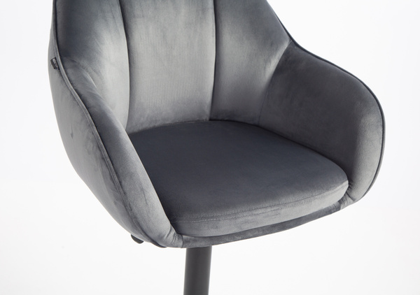 HOKER HR2055KW GRAFITOWY WELUR CZARNA PODSTAWA