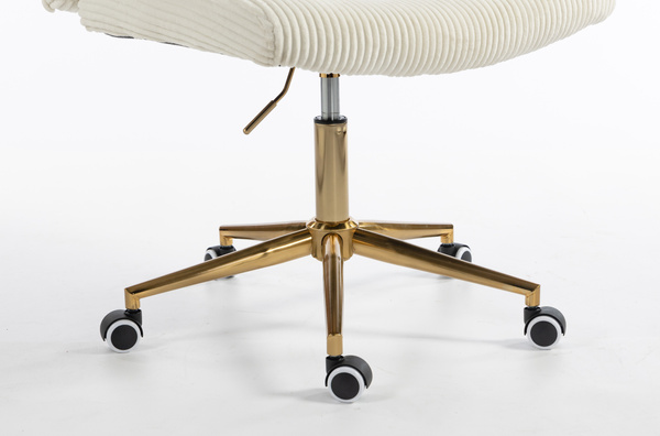 HOKER HR150K BIAŁY SZTRUKS ZŁOTA PODSTAWA