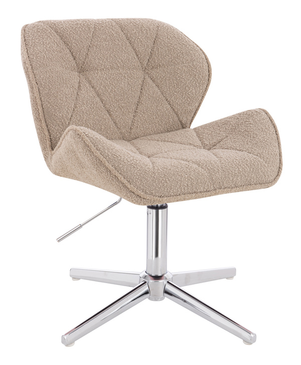 FOTEL HR111CROSS LATTE BARANEK CHROMOWANA PODSTAWA