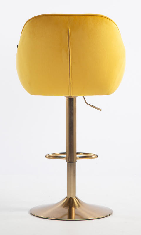 HOKER HR2055W ŻÓŁTY WELUR ZŁOTA PODSTAWA