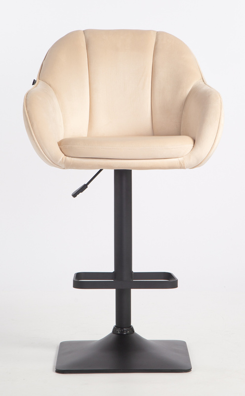 HOKER HR2055KW KREMOWY WELUR CZARNA PODSTAWA