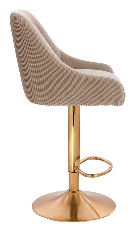 FOTEL HR920W LATTE WELUR ZŁOTA PODSTAWA