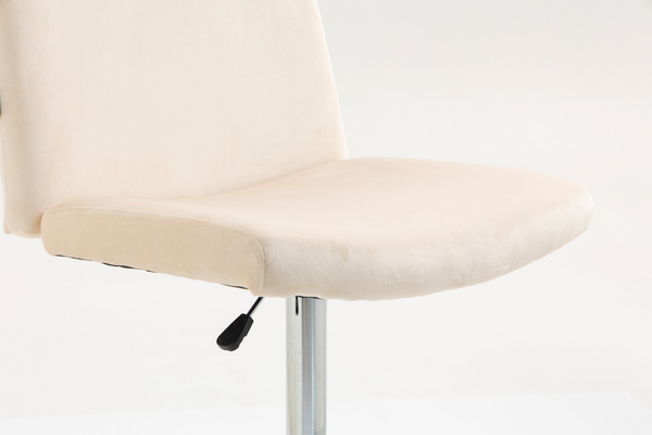 HOKER HR150W KREMOWY WELUR CHROMOWANA PODSTAWA