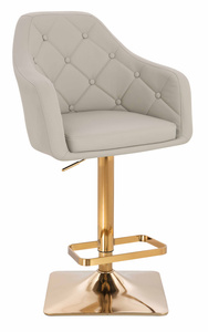 HOKER HR831KW ECRU EKOSKÓRA PREMIUM SOFT ZŁOTA PODSTAWA